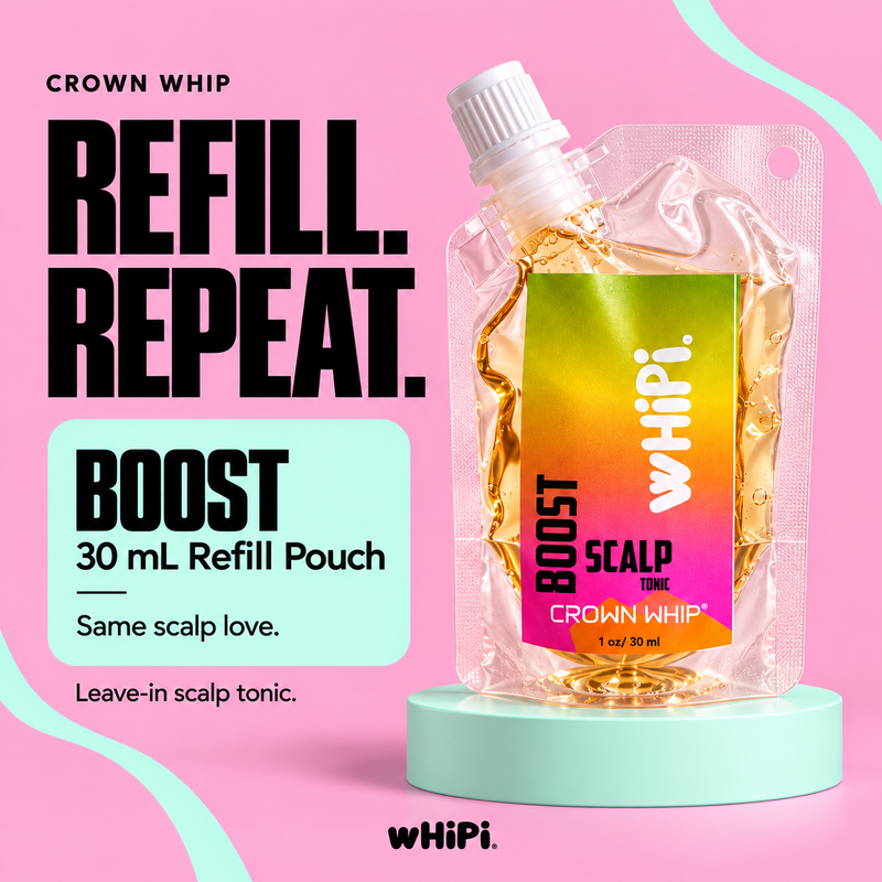 Whipi Co Boost- Crown Whip Scalp Tonic Light Pink 30ml Refill Pouch