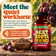 Hippie Farms Premium Total Heart & Circulation Blend - Beetroot & Friends Vitamins & Supplements Antique White
