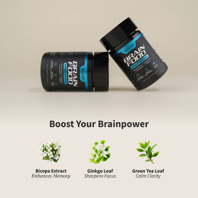 Snap Supplements Brain Food - Buy 2 Get 1 Free Antique White