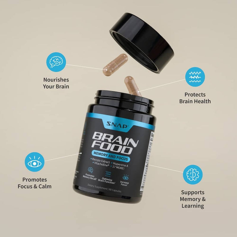 Snap Supplements Brain Food - Buy 2 Get 1 Free Gray