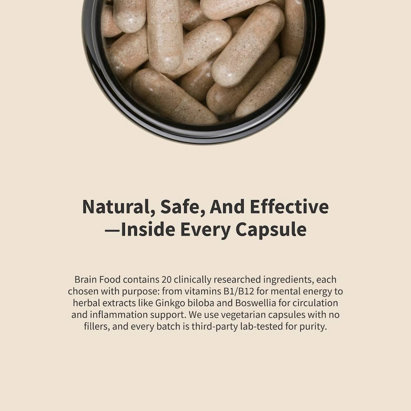 Snap Supplements Brain Food Antique White