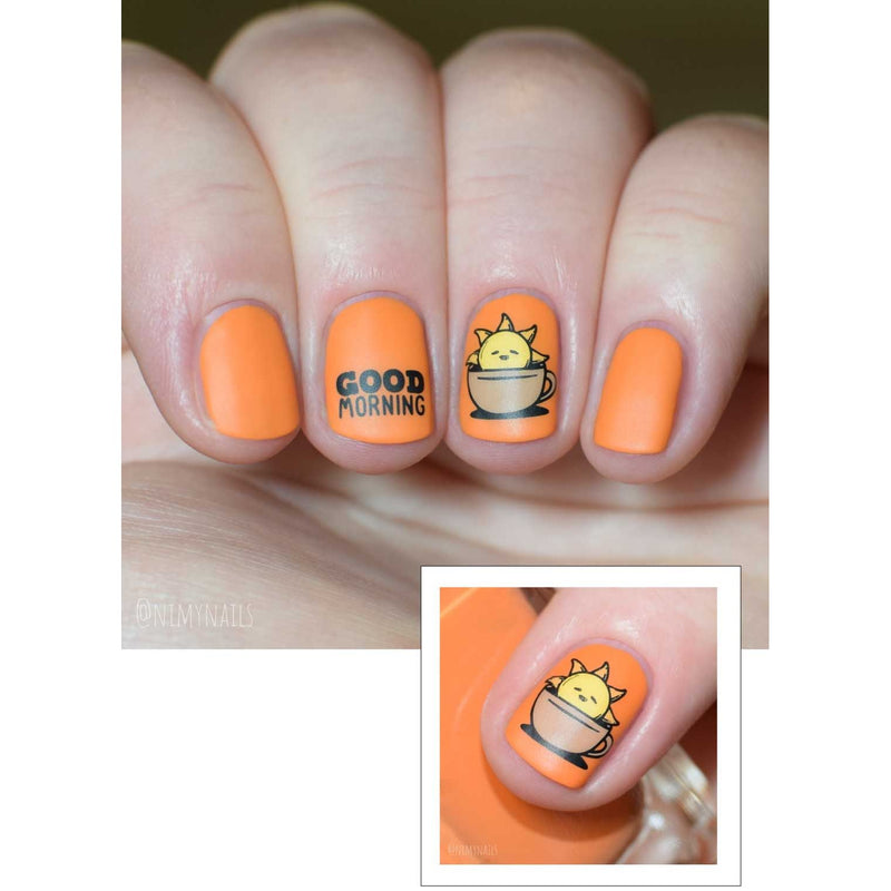 UberChic Beauty Tasty Series: Breakfast Stamping Plate Rosy Brown