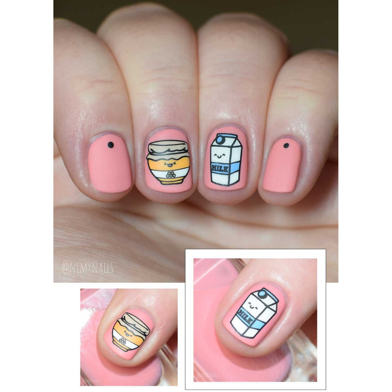 UberChic Beauty Tasty Series: Breakfast Stamping Plate Rosy Brown
