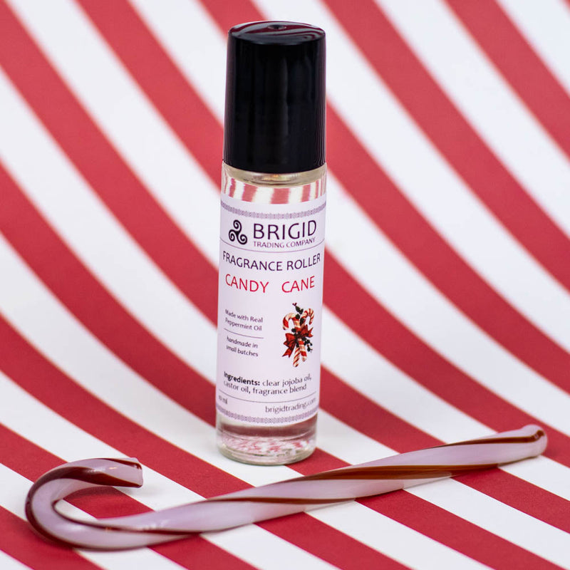 Brigid Trading Company Natural Fragrance Roller Bottles - Featuring Our Unique Fragrances perfume Misty Rose Candy Cane - Peppermint Blend