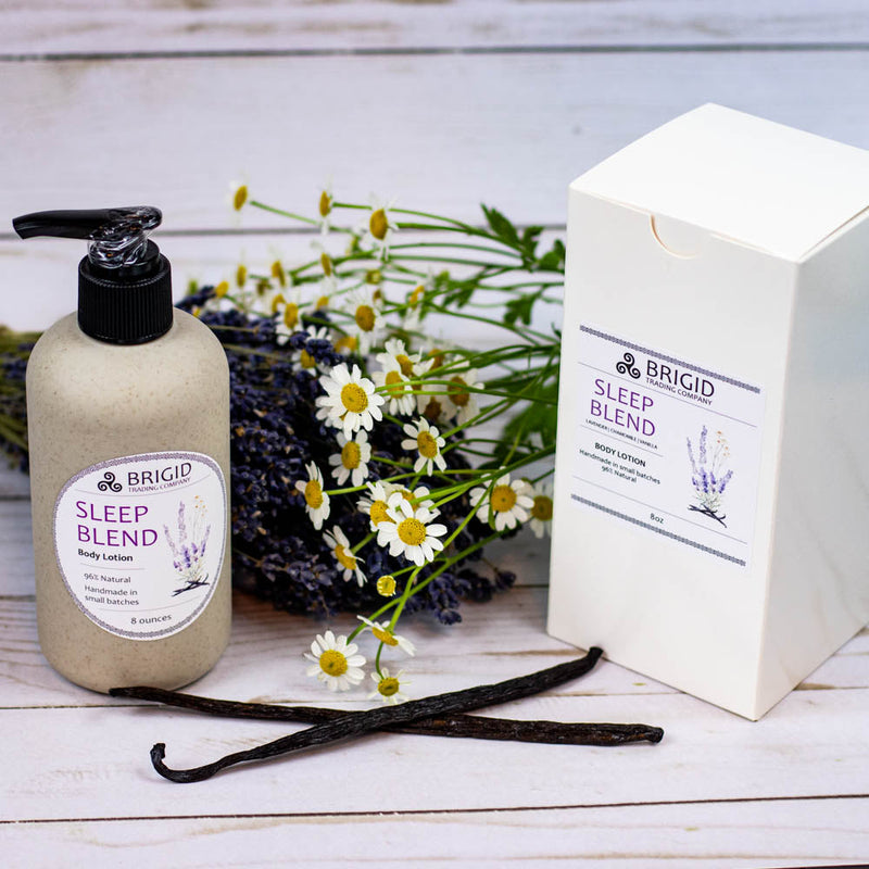 Brigid Trading Company Sleep Blend Natural Body Lotion - Lavender, Chamomile, and Vanilla Body Lotion Lavender 8 ounces