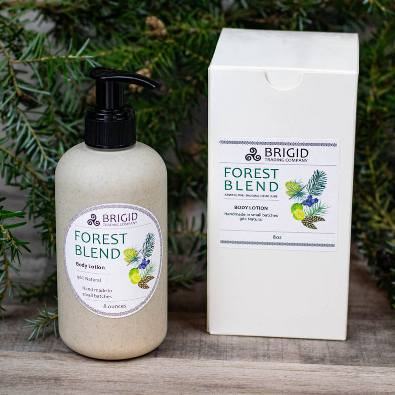 Brigid Trading Company Forest Blend Natural Body Lotion - Juniper, Pine, Balsam, Cedar, and Lime Body Lotion Lavender 8 ounce