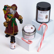 Brigid Trading Company Candy Cane Soy Wax Candle - Peppermint and Candy Canes Premium Scented Candle Lavender 7oz amber jar,3oz pewter tin