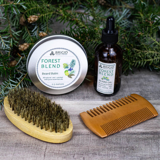 Brigid Trading Company Forest Blend Natural Beard Oil - Juniper, Pine, Balsam, Cedar, and Lime Beard Oil Black Travel Size (1 ounce),Regular Size (2 ounces)
