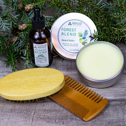 Brigid Trading Company Forest Blend Natural Beard Balm Beard Balm Antique White 3 oz,1.5 oz