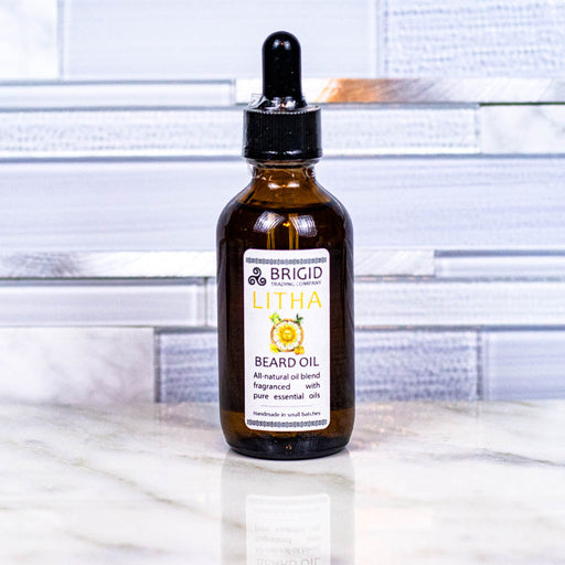 Brigid Trading Company Litha Beard Oil – Natural Citrus Beard Oil, Lemon & Orange Beard Oil Lavender 2 oz,1 oz
