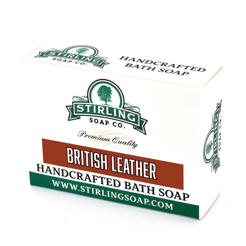 Stirling Soap Co. Stirling Soap Co. British Leather Bath Soap 5.5 Oz Bath Soap White Smoke