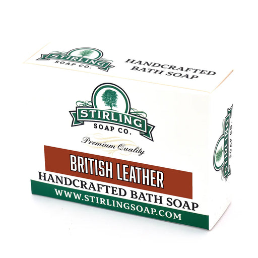 Stirling Soap Co. Stirling Soap Co. British Leather Bath Soap 5.5 Oz Bath Soap White Smoke