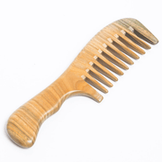 ZeroWasteStore.com Sandalwood Wide Tooth Comb - Zero Waste Comb, 100% Wood, Plastic Free Combs & Brushes White Smoke