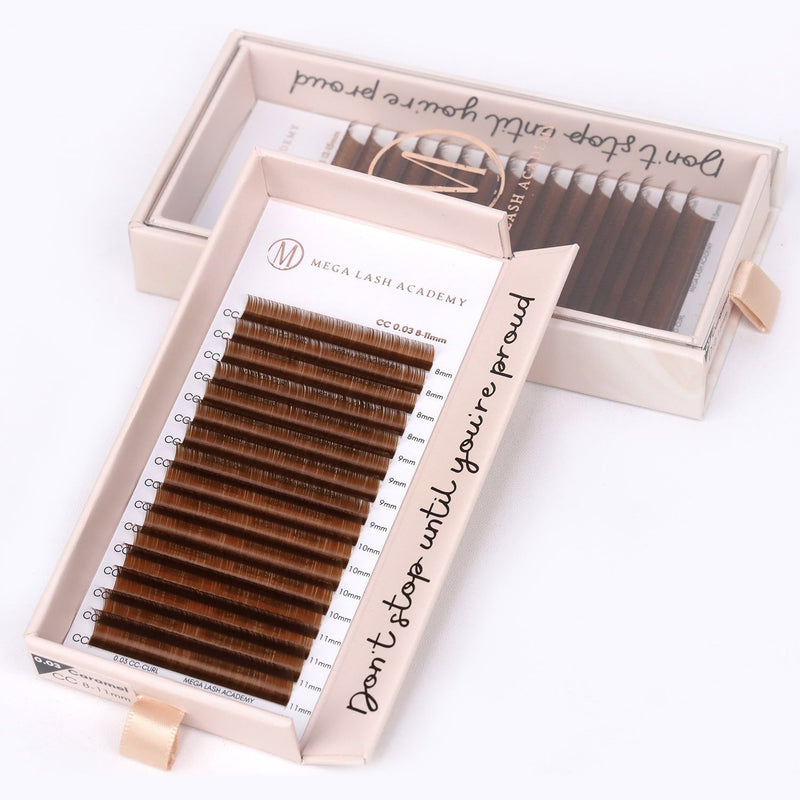 Mega Lash Academy Brown Cashmere Volume - Caramel Lash Trays Misty Rose 0.03 / J / Mixed 7-14 mm,0.03 / B / Mixed 7-14 mm,0.03 / CC / Mixed 7-14 mm,0.03 / CC / Mixed 10-16 mm,0.03 / CC / Mixed 8-9-10-11 mm,0.03 / CC / Mixed 12-13-14-15 mm,0.03 / D / Mixed 7-14 mm,0.03 / D / Mixed 10-16 mm,0.03 / D / Mixed 8-9-10-11 mm,0.03 /