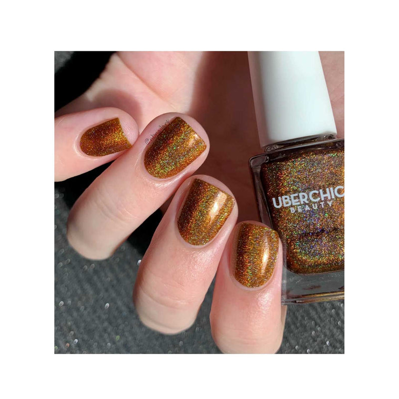 UberChic Beauty Who Spiked The Cocoa? - Holographic Polish Regular Polish Dim Gray