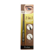 Prolux Cosmetics 2 in 1 Eyebrow Pencil eye brow pencil Sienna #2-Medium Brown