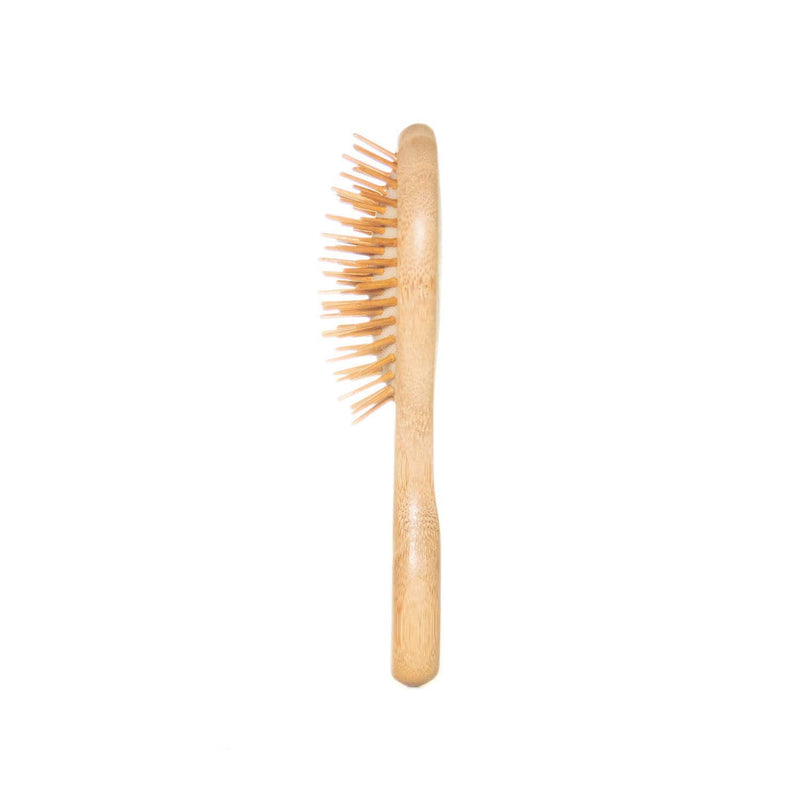 ZeroWasteStore.com Mini Bamboo Hair Brush - Zero Waste Hair Brush, 100% Bamboo, Plastic Free, Compostable Combs & Brushes White Smoke