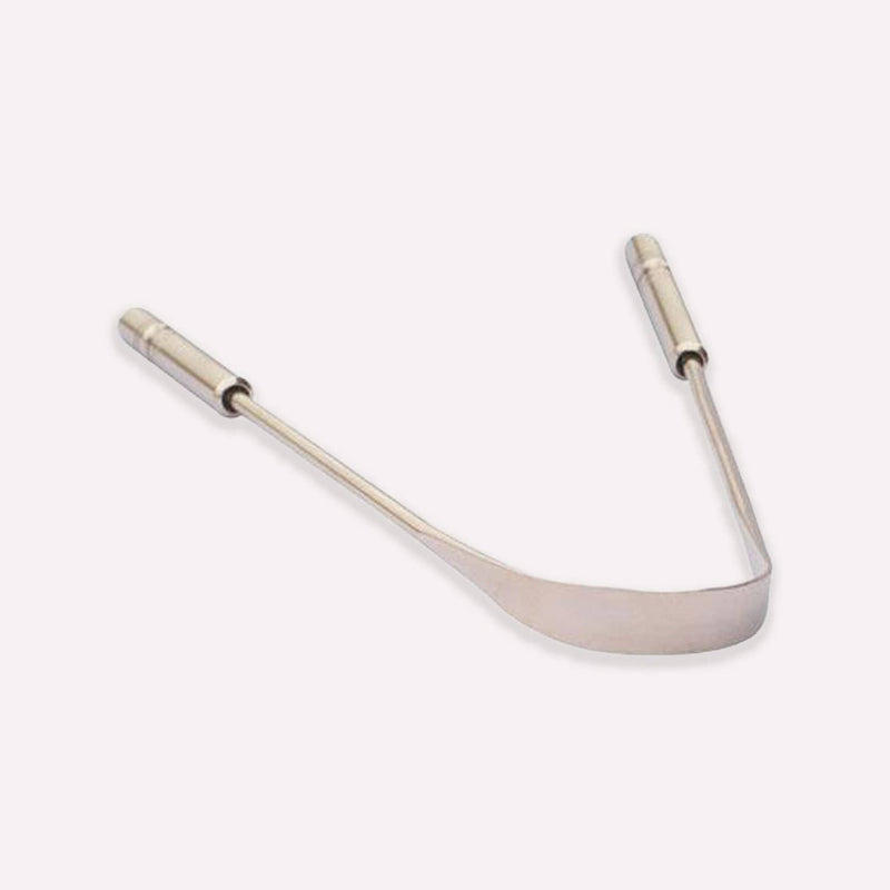 ZeroWasteStore.com Tongue Scraper - Zero Waste Tongue Scraper, 100% Stainless Steel Oral Care White Smoke 1-Pack,2-Pack