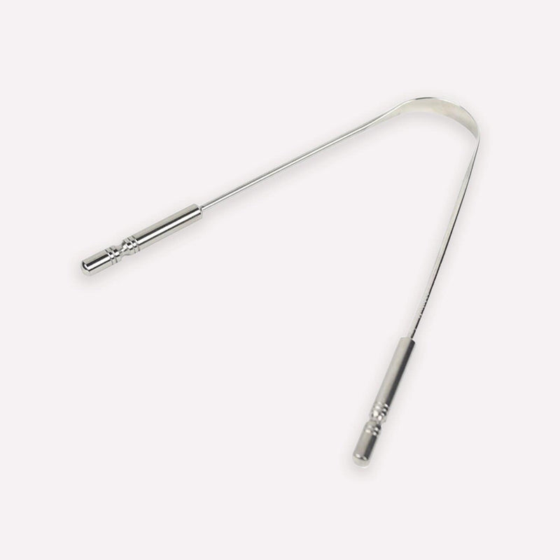 ZeroWasteStore.com Tongue Scraper - Zero Waste Tongue Scraper, 100% Stainless Steel Oral Care White Smoke 1-Pack,2-Pack