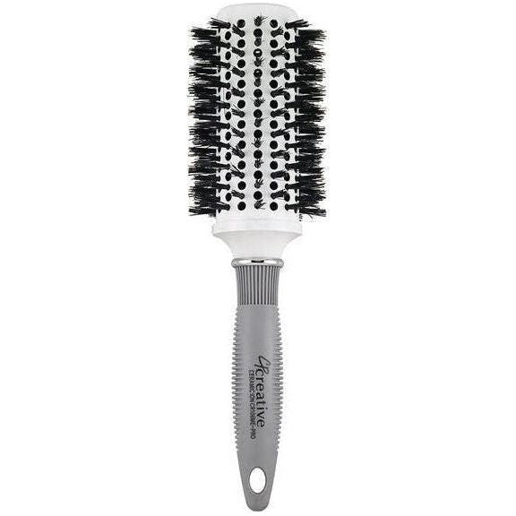 Creative Pro Hair Tools Ceramic Vented Boar Bristle Hair brush Hair Brush White Smoke 2.5"