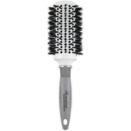 Creative Pro Hair Tools Ceramic Vented Boar Bristle Hair brush Hair Brush White Smoke 2.5"