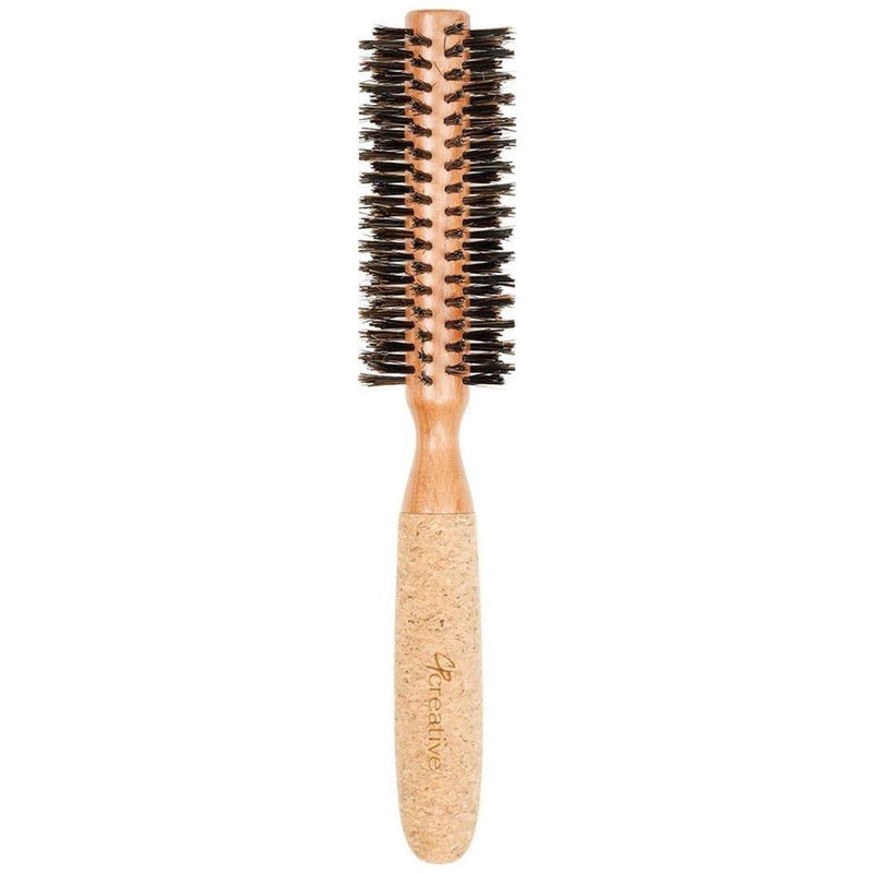 Creative Pro Hair Tools Eco-Friendly Birchwood and Cork Boar Bristle Round Hair Brush Hair Brush White Smoke CRC2 (1.25"),CRC2 XL (2.75),CRC4 (2"),CRC4XX (2.5"),CRC4XXX (3.25"),CRC4XL (3")
