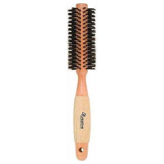 Creative Pro Hair Tools Eco-Friendly Boar Bristle Round Hair Brush Hair Brush White Smoke CR2 (1.75")