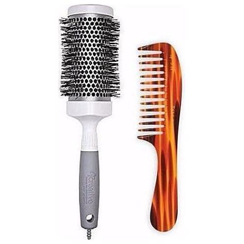 Creative Pro Hair Tools Pro-T Curve and Tortoise Comb Set Comb Set White Smoke