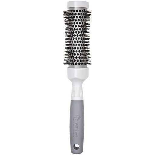 Creative Pro Hair Tools T-Curve Silver Nano Ionic Hair Brush Hair Brush White Smoke 50-TC (1.5")