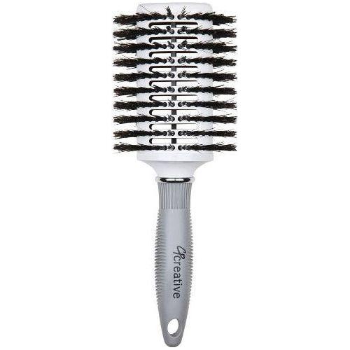 Creative Pro Hair Tools Reinforced Oval Vent Boar Bristle Hair Brush - CR109 Hair Brush White Smoke CR-109 All Bristle / L=9.5 W=3.5 D=2.25