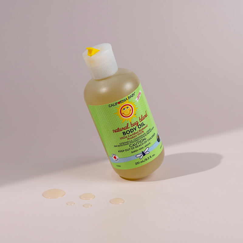 California Baby Natural Bug Blend™ Body Oil Bug Spray Light Gray 8.5oz Bug Oil,2oz Bug Oil,8.5oz Bug Oil + 6.5oz Bug Spray