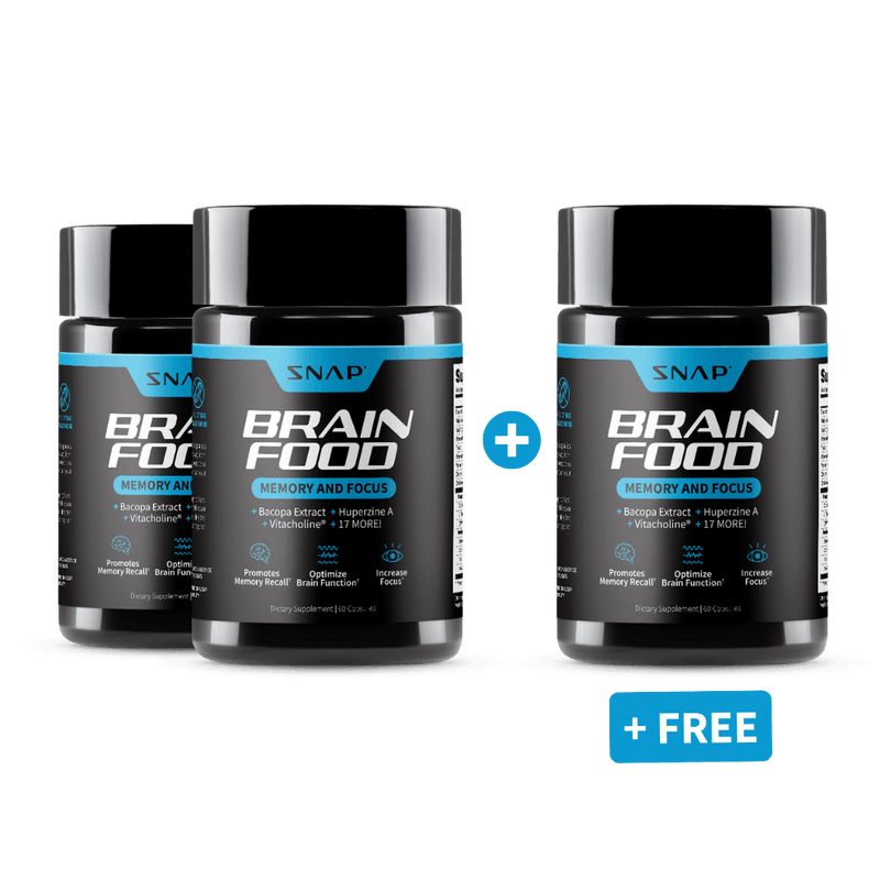 Snap Supplements Brain Food - Buy 2 Get 1 Free Black