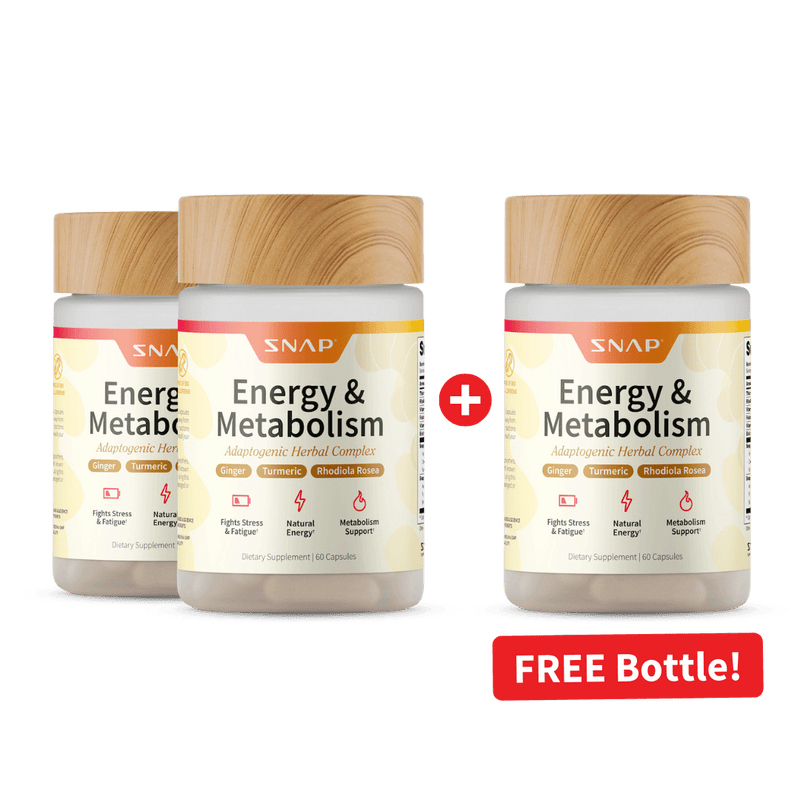 Snap Supplements Energy & Metabolism - Buy 2 Get 1 Free Black