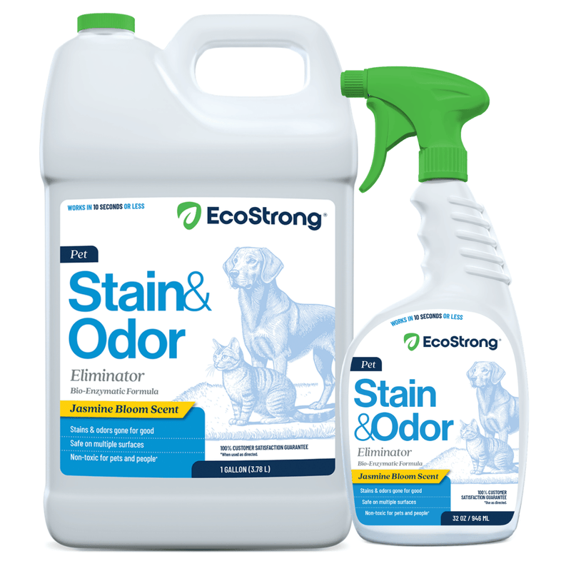 EcoStrong Pet Stain and Odor Eliminator Pet & Animal > Pet Stain & Odor White Smoke Jasmine Bloom / 32 oz Sprayer Bottle and 1 Gallon Refill