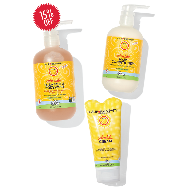 California Baby Calendula™ Soothing Bath Essentials Bundles White Smoke big sizes