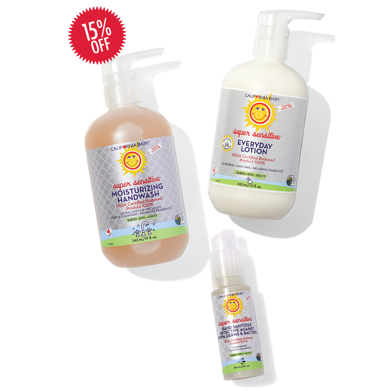 California Baby (No added fragrance)™ Soft & Clean Hands Kit Bundles White Smoke Big Sizes