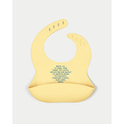 Be A Heart Meal Blessing Silicone Bib Bibs Pale Goldenrod Butter Yellow