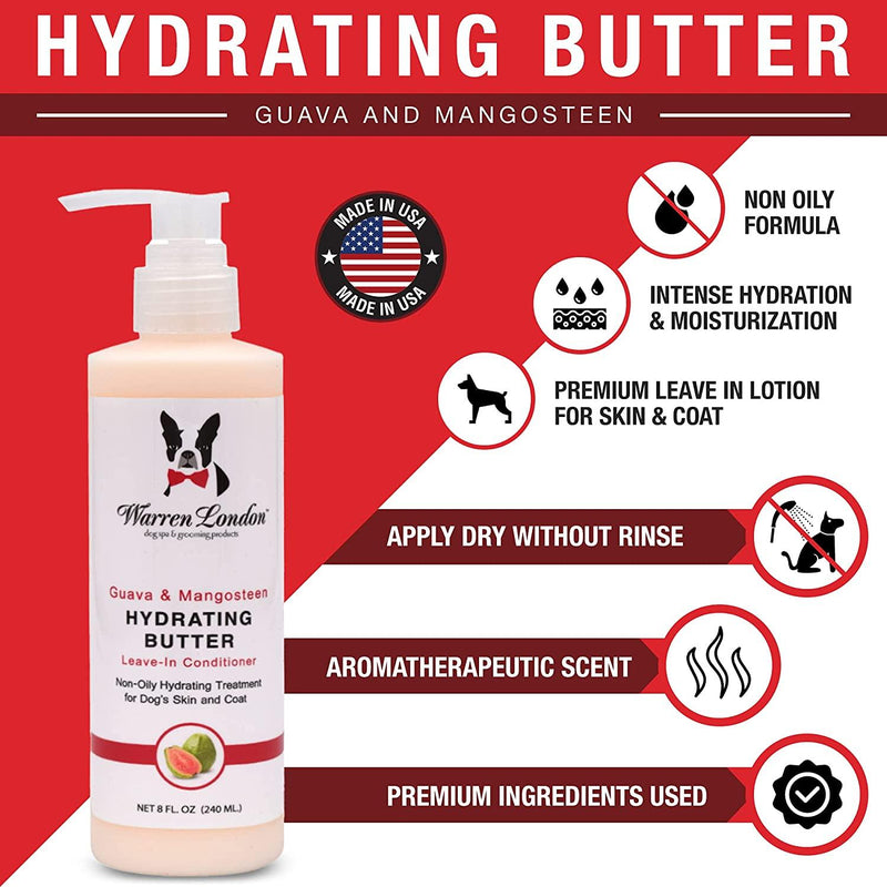 Warren London Hydrating Butter - For Skin & Coat - Professional Size Grooming Size Product White Smoke Guava & Mango,Pomegranate & Acai,Unscented