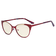 eyekeeper.com Cat-eye Blue Light Filter Eyeglasses LX19033-BB40 Eyeglasses Antique White Red / without magnification
