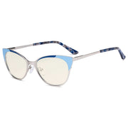 eyekeeper.com Cat-eye Blue Light Filter Eyeglasses LX19033-BB40 Eyeglasses Antique White Silver / without magnification