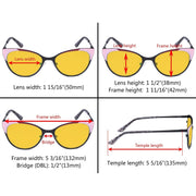 eyekeeper.com Cat-eye Anti-reflective Blue Light Eyeglasses LX19033-BB90 Eyeglasses Sandy Brown Black / without magnification,Blue / without magnification,Red / without magnification,Silver / without magnification
