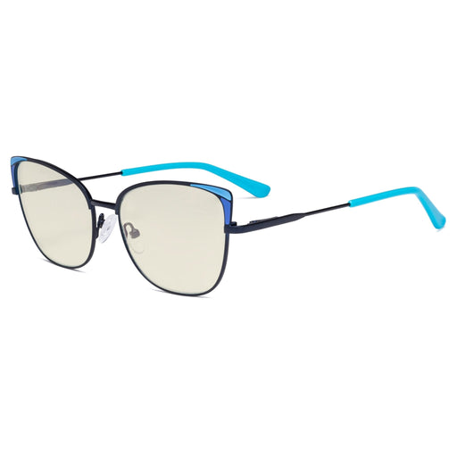eyekeeper.com Stylish Classic Blue Light Filter Eyeglasses LX19032-BB40 Eyeglasses White Smoke Blue / without magnification