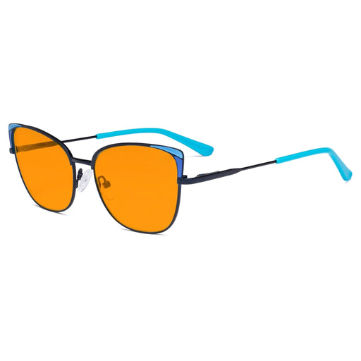 eyekeeper.com Stylish Chic Blue Light Blocking Eyeglasses LX19032-BB98 Eyeglasses White Smoke Blue / without magnification