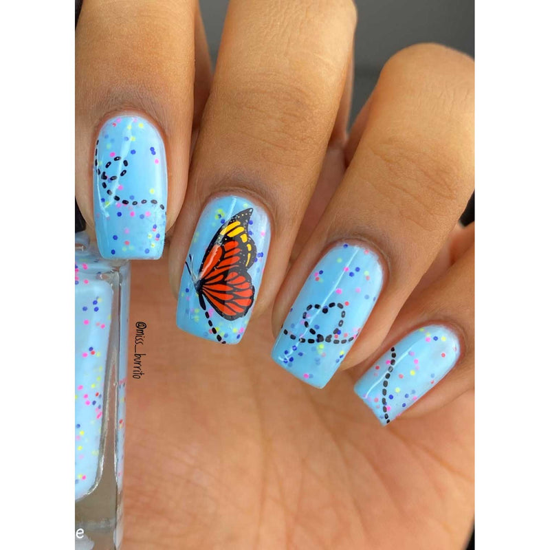 UberChic Beauty Butterflies Stamping Plate Rosy Brown