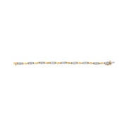 Bids.com 10K Yellow Gold 1.00 Cttw Round-Cut Diamond Spiral Link 7" Bracelet (H-I Color, I2-I3 Clarity) Bracelets Seashell Yellow.Gold / 7