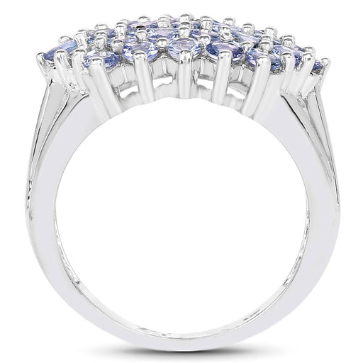 Bids.com 2.03 Carat Genuine Tanzanite .925 Sterling Silver Ring Rings White Smoke size 8.00,size 6.00,size 7.00,size 9.00,size 5.00,size 10.00
