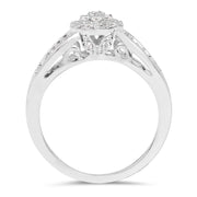 Bids.com 0.25 Carat Genuine White Diamond 14K White Gold Ring (E-F Color, SI Clarity) Rings White Smoke size 6.00