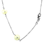 Bids.com 14k White Gold Necklace with White Pearls Necklaces White Smoke 16 / White Gold,18 / White Gold