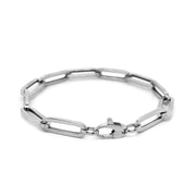 Bids.com 14K White Gold Extra Wide Paperclip Chain Bracelet Bracelets White Smoke 7.5 / White Gold