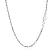 Bids.com 2.25mm 14k White Gold Solid Diamond Cut Rope Chain Necklaces White Smoke 16 / White Gold,18 / White Gold,20 / White Gold,22 / White Gold,24 / White Gold,30 / White Gold,One / White Gold